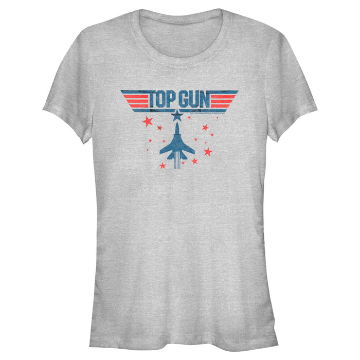 fifth sun Junior's Top Gun Fighter Jet and Stars Logo T-Shirt