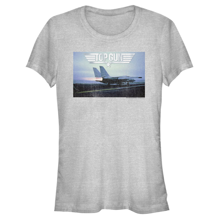 fifth sun Junior's Top Gun Fighter Jet Ready for Takeoff Distressed T-Shirt