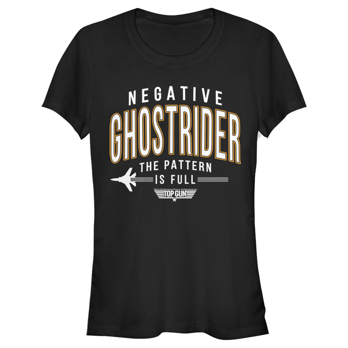 fifth sun Junior's Top Gun Negative Ghost Rider the Pattern Is Full T-Shirt