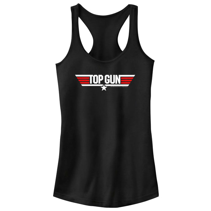 fifth sun Junior's Top Gun Red and White Movie Logo Racerback Tank Top