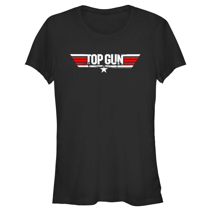 fifth sun Junior's Top Gun Red and White Movie Logo T-Shirt