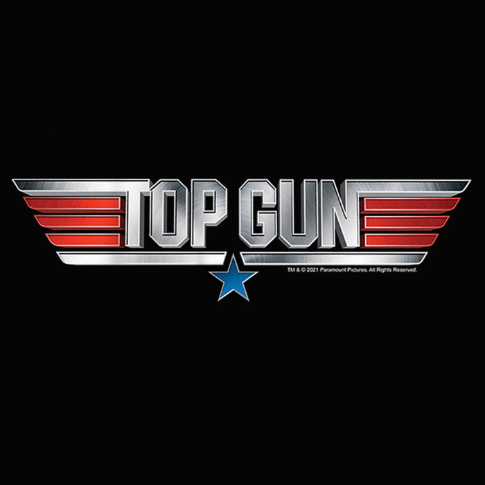 Fifth Sun Junior's Top Gun Shiny Chrome 3D Movie Logo Racerback Tank Top