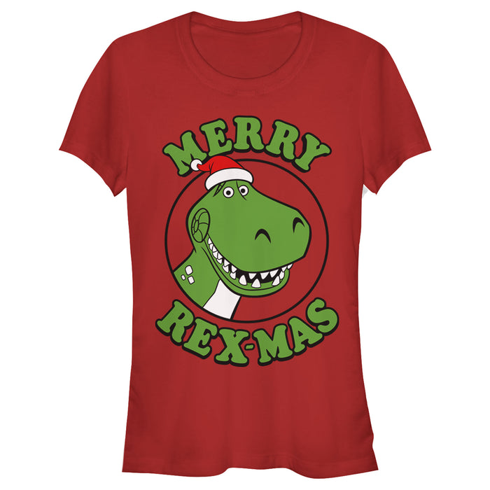 fifth sun Junior's Toy Story Christmas Santa Rex T-Shirt