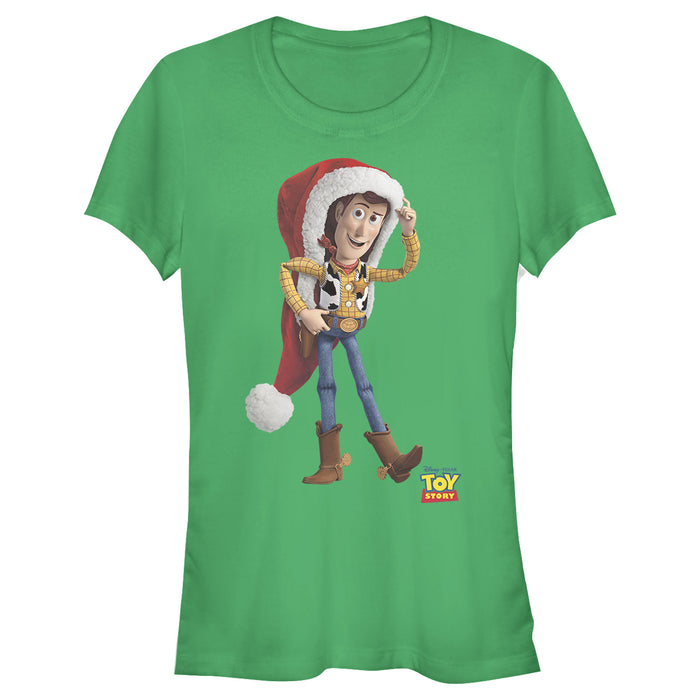 fifth sun Junior's Toy Story Christmas Woody Santa Claus T-Shirt