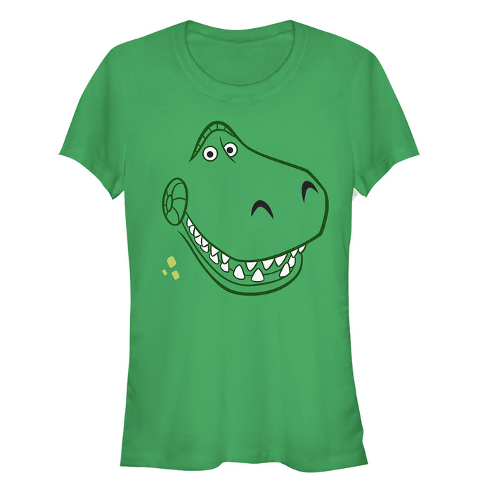 fifth sun Junior's Toy Story Grinning Rex Face T-Shirt