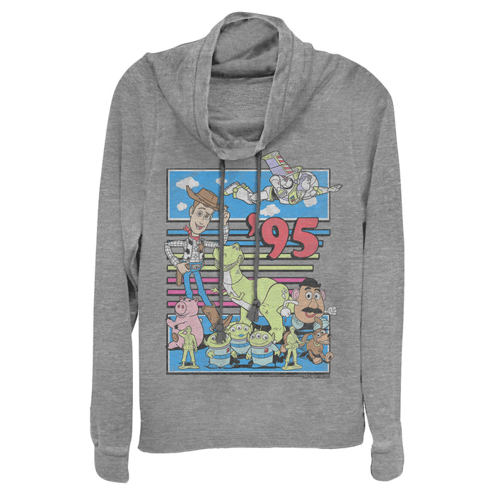 fifth sun Junior's Toy Story Retro Best Friend Toys Cowl Neck Sweatshirt