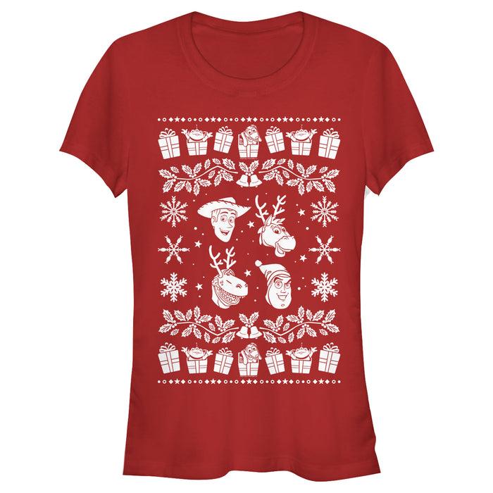 fifth sun Junior's Toy Story Ugly Christmas Toys T-Shirt
