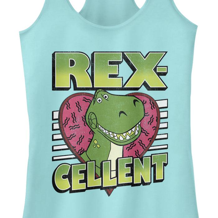 Fifth Sun Junior's Toy Story Valentine Rex-Cellent Racerback Tank Top