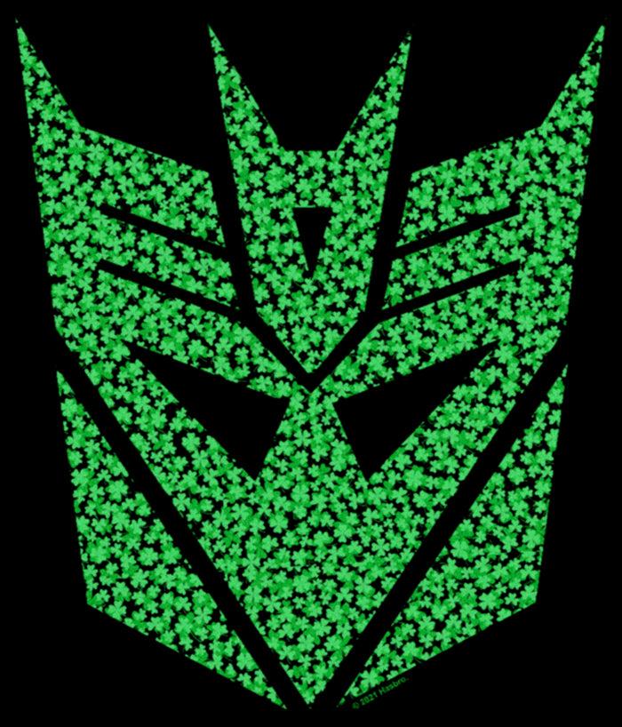Fifth Sun Junior's Transformers St. Patrick's Day Cloverfield Decepticon Logo T-Shirt