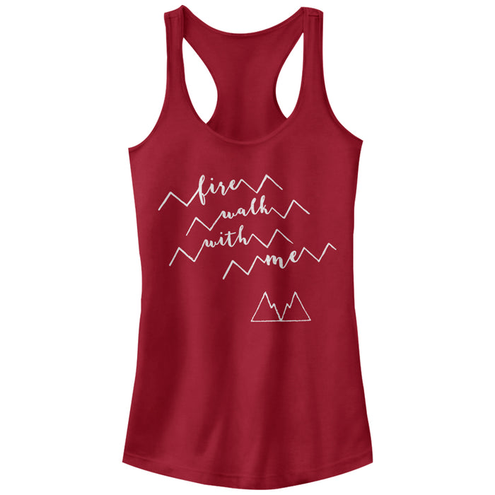 fifth sun Junior's Twin Peaks Fire Walk With Me Mountain Racerback Tank Top