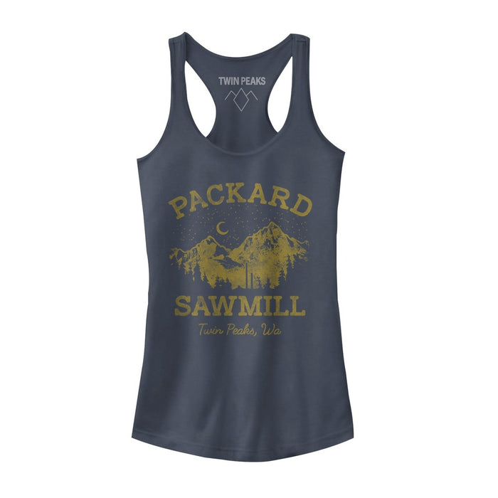 fifth sun Junior's Twin Peaks Packard Sawmill Racerback Tank Top