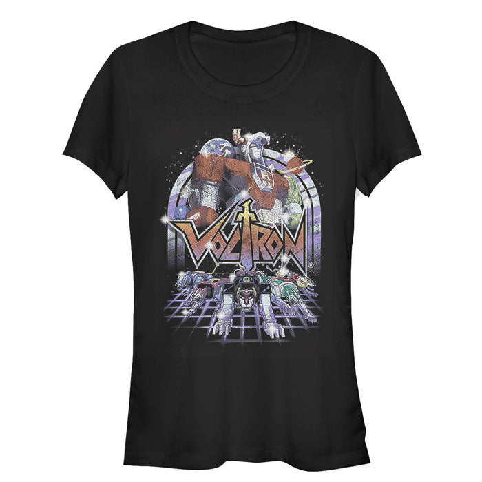 fifth sun Junior's Voltron: Defender of the Universe Retro Robot Lions T-Shirt