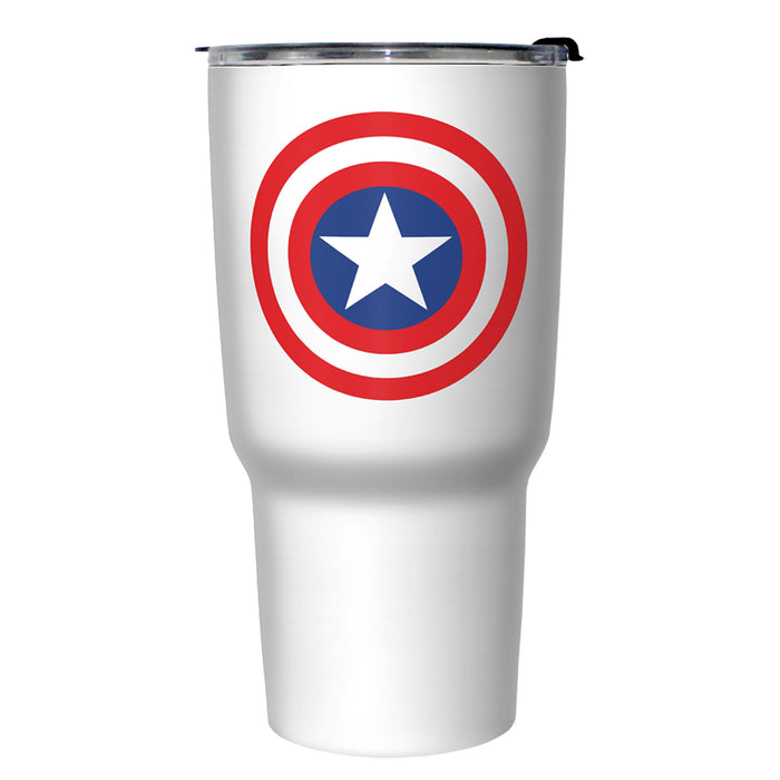 fifth sun Marvel Captain America Classic Shield Logo Stainless Steel Tumbler With Lid