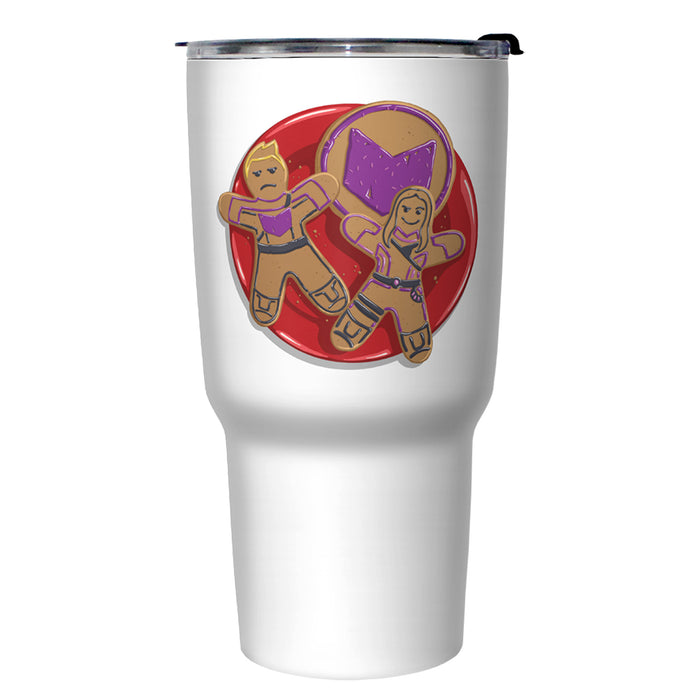 Fifth Sun Marvel Hawkeye Ho Ho Ho Logo Stainless Steel Tumbler With Lid