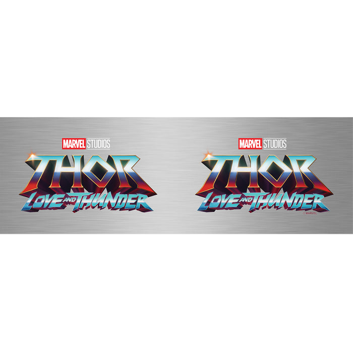 Fifth Sun Marvel: Thor: Love And Thunder Metallic Logo Stainless Steel Tumbler With Lid