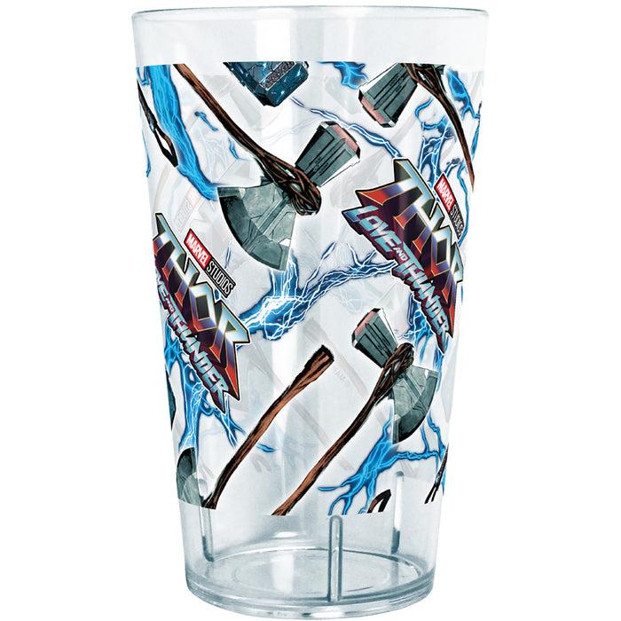 fifth sun Marvel: Thor: Love and Thunder Mjolnir and Stormbreaker Electric Pattern Tritan Drinking Cup