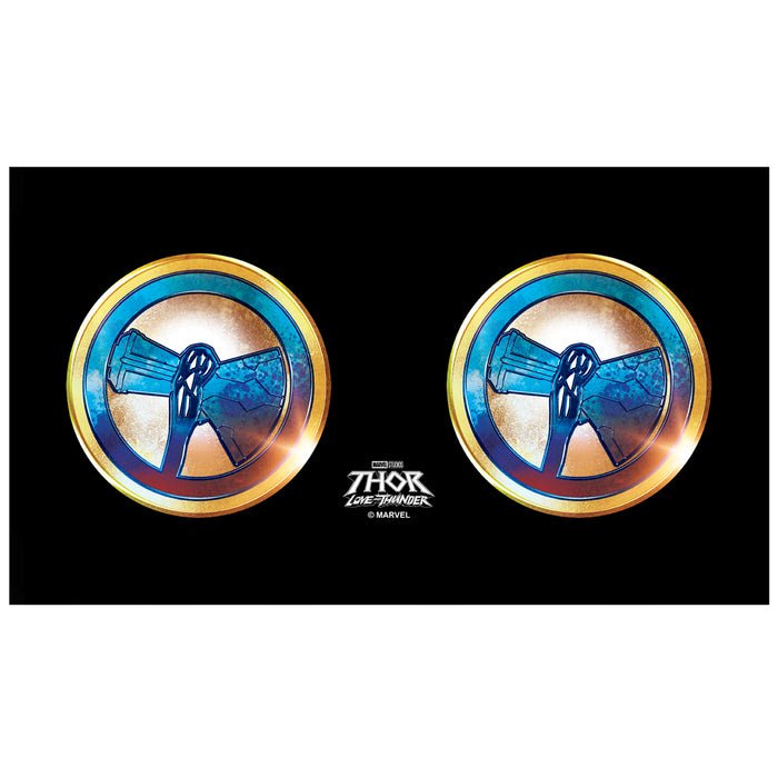 Fifth Sun Marvel: Thor: Love And Thunder Stormbreaker Gold And Blue Emblem Stainless Steel Water Bottle