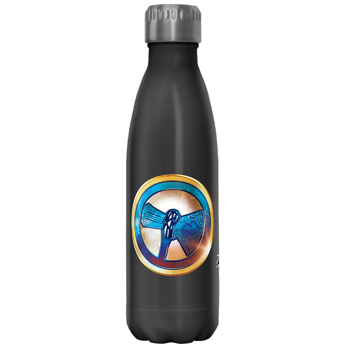 fifth sun Marvel: Thor: Love and Thunder Stormbreaker Gold and Blue Emblem Stainless Steel Water Bottle