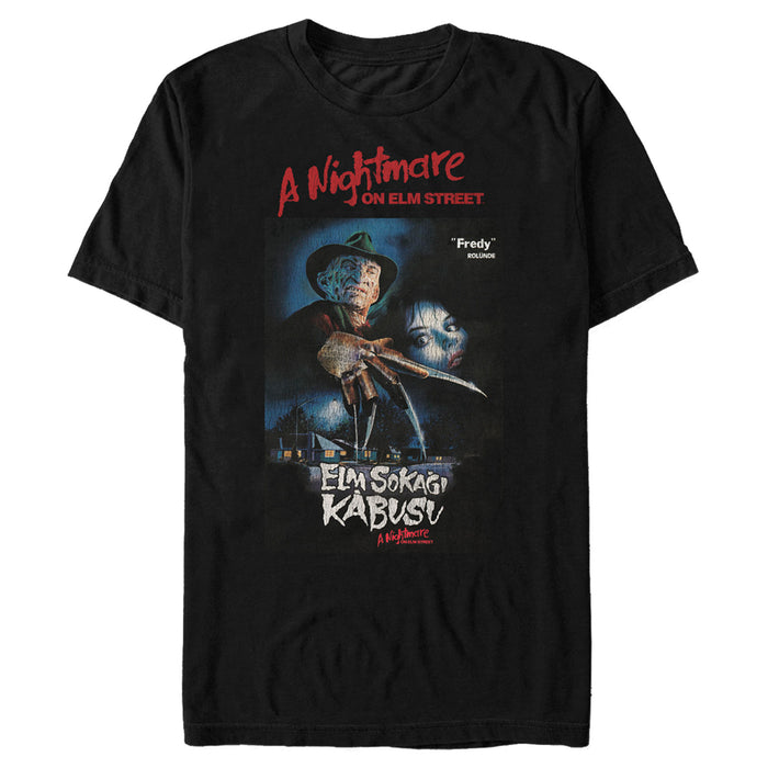 fifth sun Men's A Nightmare on Elm Street International Movie Poster T-Shirt