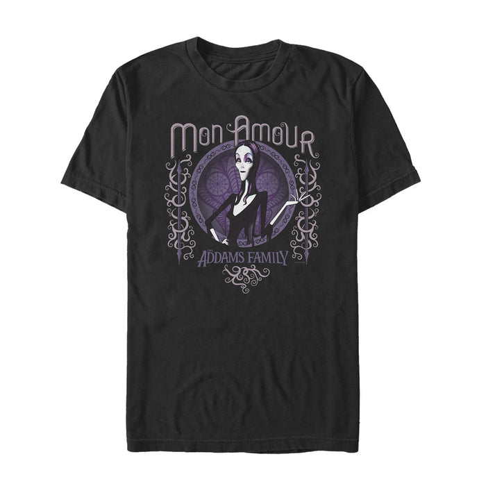fifth sun Men's Addams Family Morticia Mon Amour Portrait T-Shirt