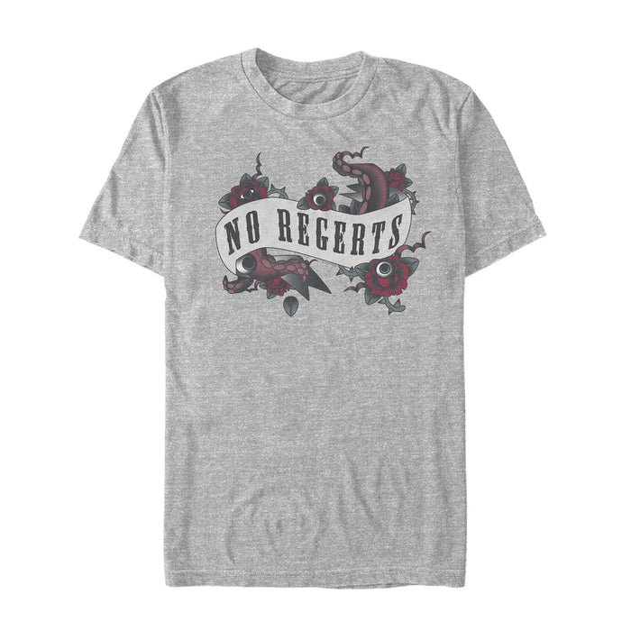 fifth sun Men's Addams Family No Regrets Joke Tattoo T-Shirt