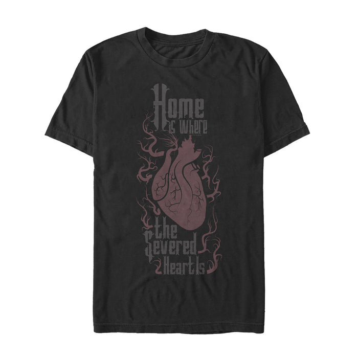 fifth sun Men's Addams Family Severed Heart At Home T-Shirt
