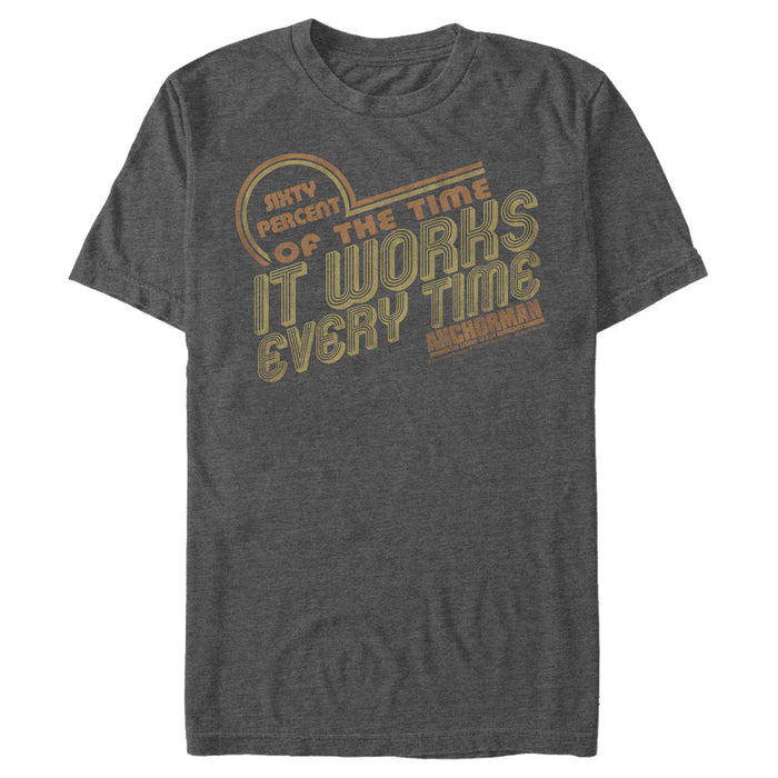 fifth sun Men's Anchorman 60% Times It Works T-Shirt