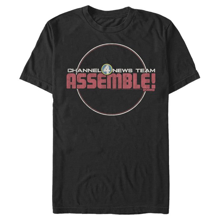 fifth sun Men's Anchorman Channel 4 News Assemble T-Shirt