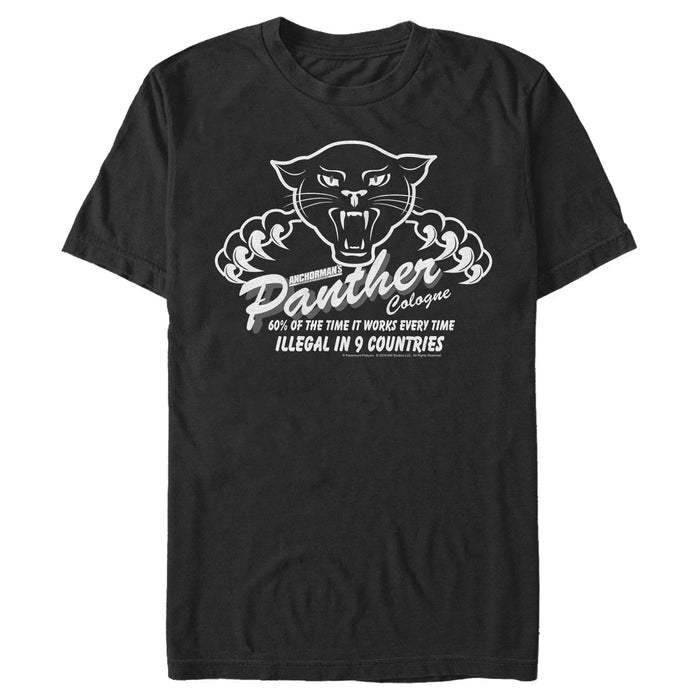 fifth sun Men's Anchorman Panther Cologne Slogan T-Shirt