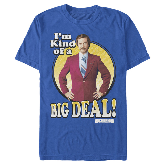 fifth sun Men's Anchorman Ron Burgundy Circle T-Shirt