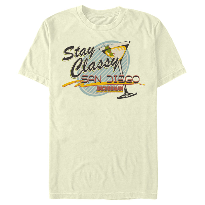fifth sun Men's Anchorman Stay Classy San Diego Martini T-Shirt