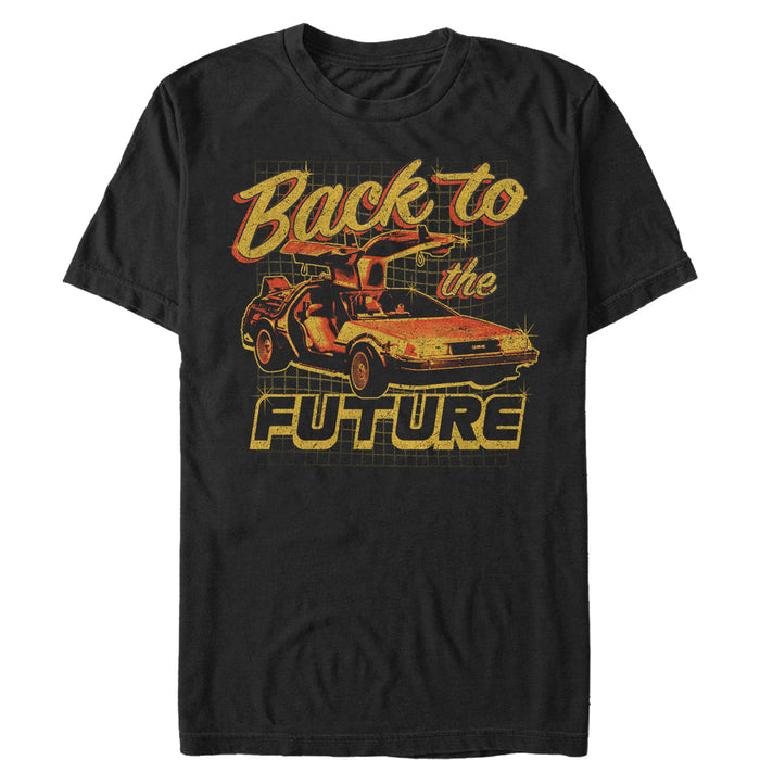 fifth sun Men's Back to the Future DeLorean Schematic Print T-Shirt