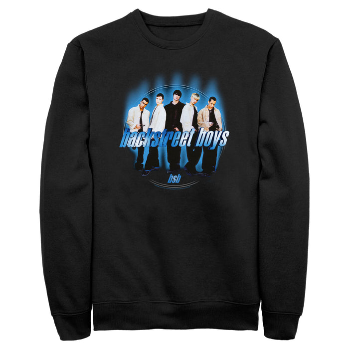 fifth sun Men's Backstreet Boys Blue Glowing Circle Sweatshirt