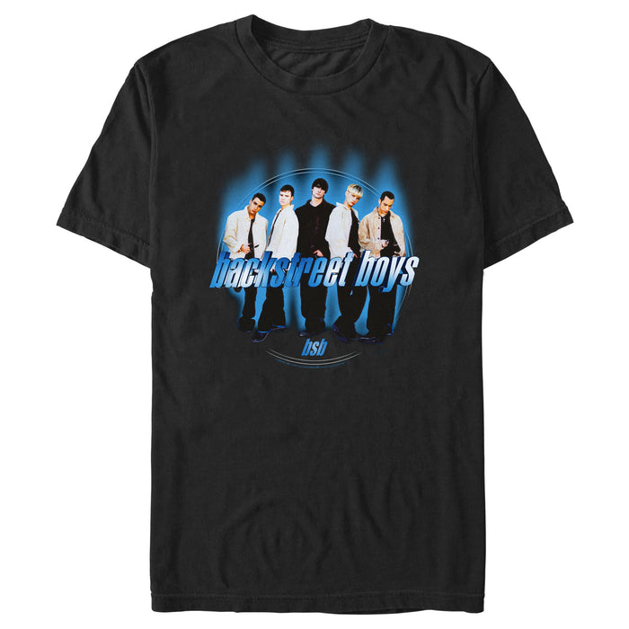 fifth sun Men's Backstreet Boys Blue Glowing Circle T-Shirt