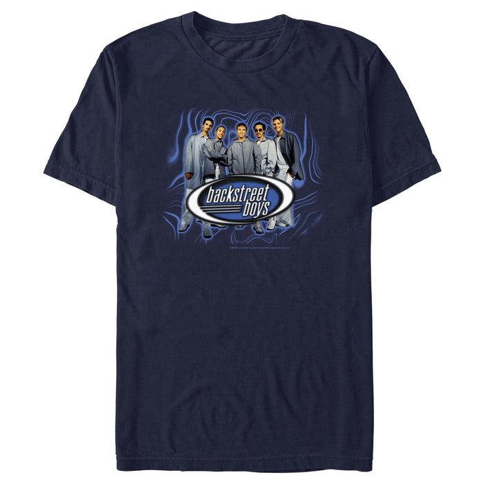 fifth sun Men's Backstreet Boys Groovy Background Group Shot T-Shirt
