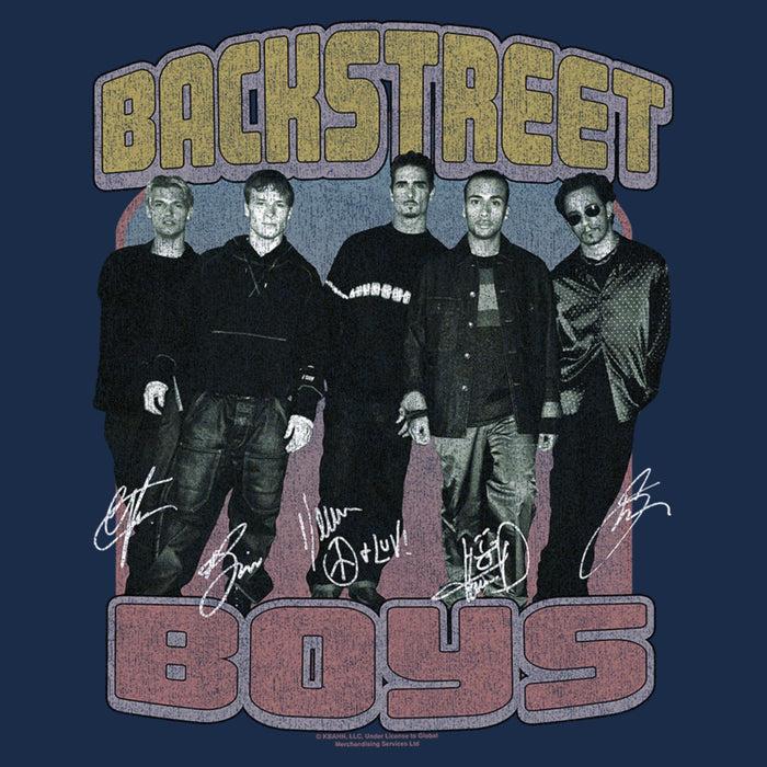 Fifth Sun Men's Backstreet Boys Group Signatures Distressed T-Shirt
