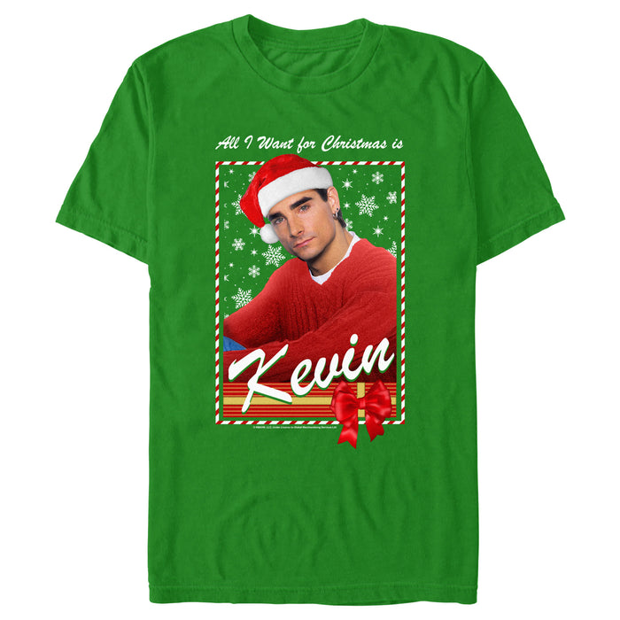 fifth sun Men's Backstreet Boys Kevin All I Want for Christmas T-Shirt
