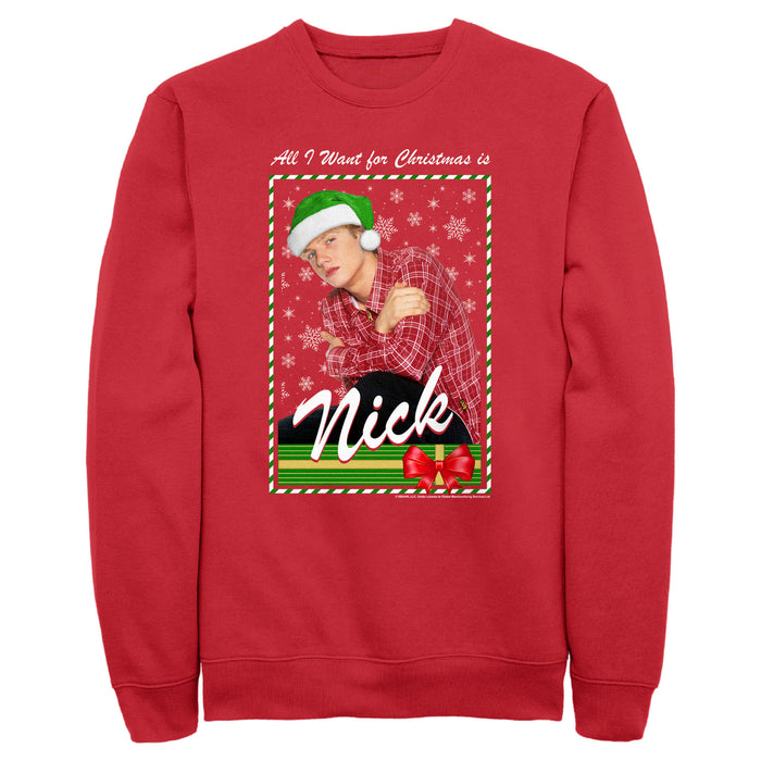 fifth sun Men's Backstreet Boys Nick All I Want for Christmas Sweatshirt
