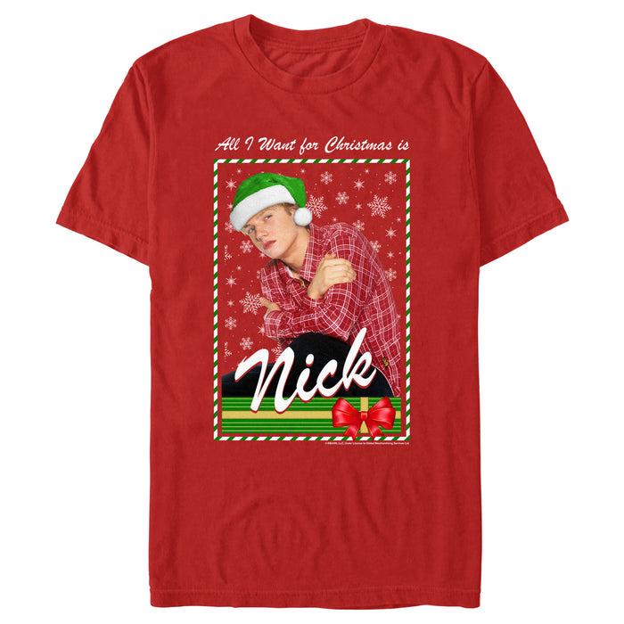fifth sun Men's Backstreet Boys Nick All I Want for Christmas T-Shirt