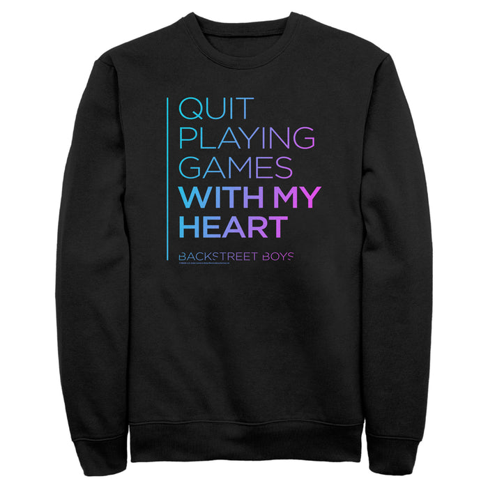 fifth sun Men's Backstreet Boys Quit Playing Games With My Heart Sweatshirt