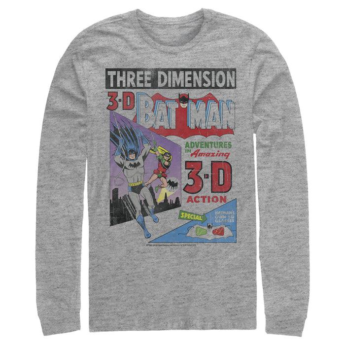 fifth sun Men's Batman 3D Vintage Comic Cover Long Sleeve Shirt