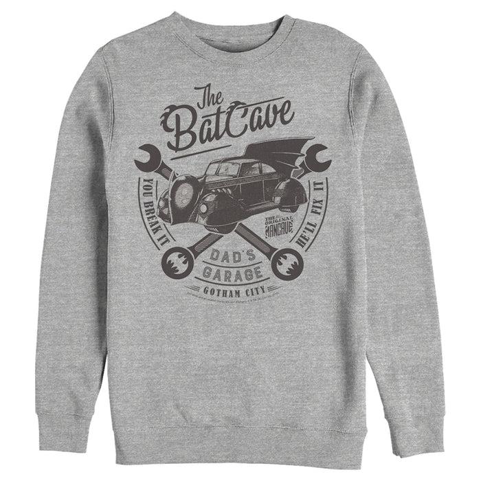 fifth sun Men's Batman Bat Cave Dad's Garage Sweatshirt