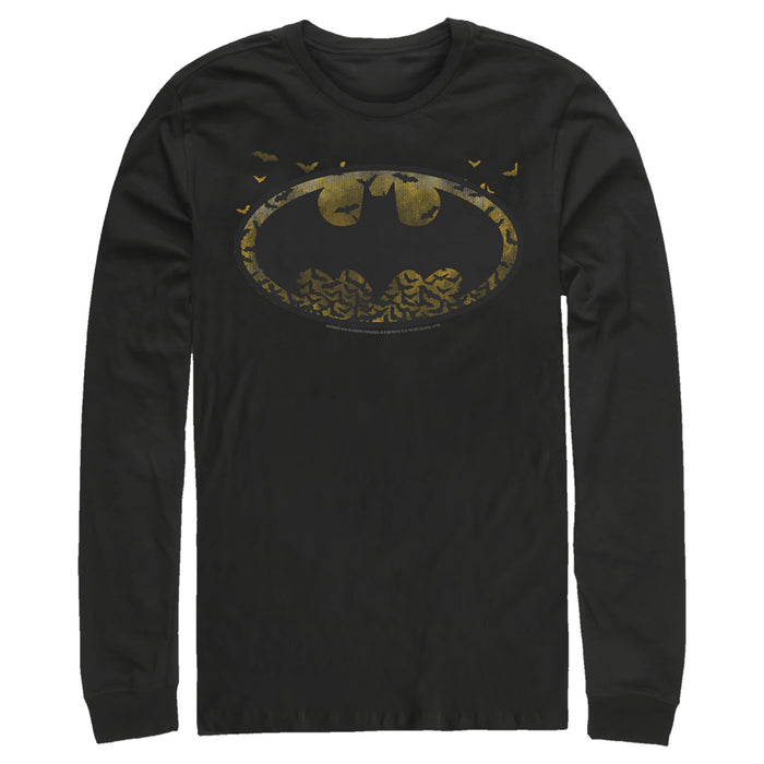 Fifth Sun Men's Batman Bat Colony Logo Long Sleeve Shirt