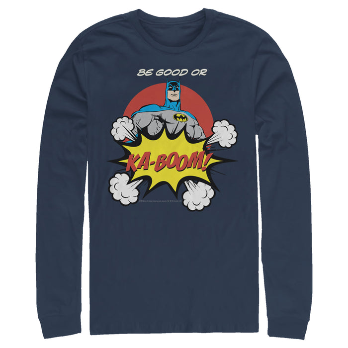 fifth sun Men's Batman Be Good or Kaboom Long Sleeve Shirt