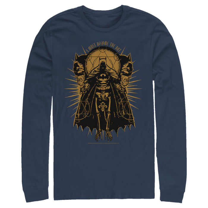 fifth sun Men's Batman Become the Bat Long Sleeve Shirt
