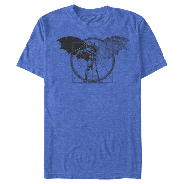 Fifth Sun Men's Batman Caped Crusader Schematics T-Shirt