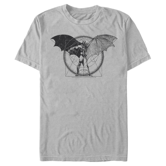 fifth sun Men's Batman Caped Crusader Schematics T-Shirt