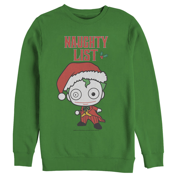 fifth sun Men's Batman Christmas Joker Naughty Sweatshirt