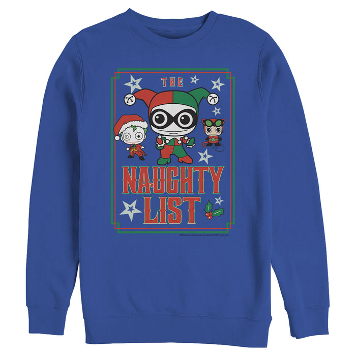 fifth sun Men's Batman Christmas Naughty List Sweatshirt