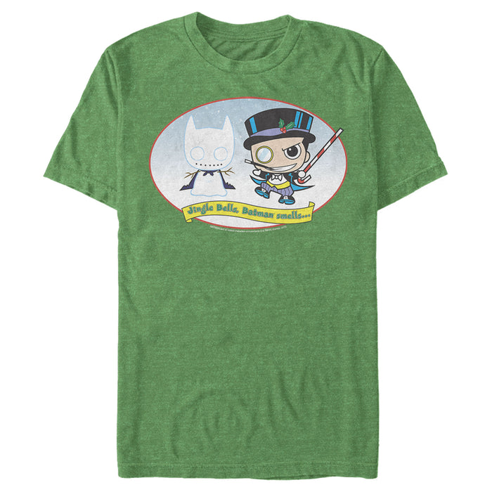 fifth sun Men's Batman Christmas Naughty Penguin T-Shirt